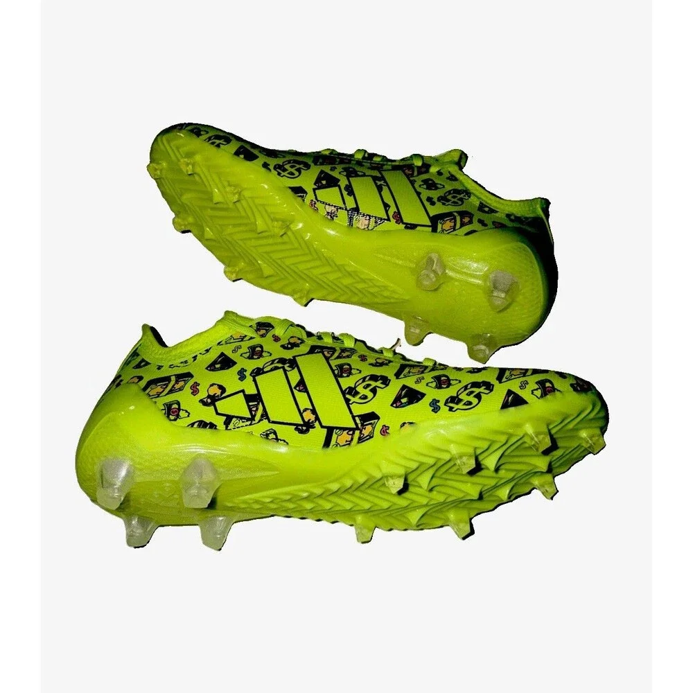 adidas Men’s Adizero Electric.1 II Play Money Football Cleats Lucid Lemon Sz 12